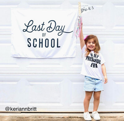 {Black & White} Last Day of School Banner