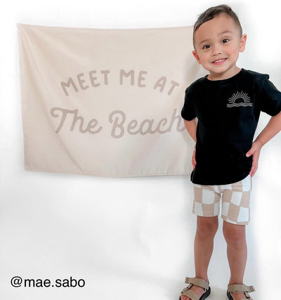 {Sand Grey} Meet Me at the Beach Banner