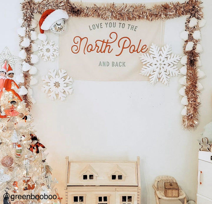 PRE-ORDER: {Green + Red} Love You To The North Pole Banner