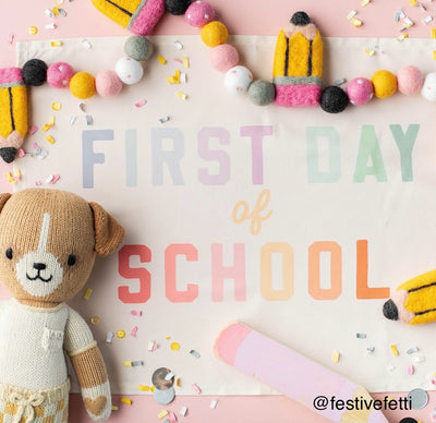 {Rainbow} First Day of School Banner