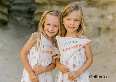 {Rainbow} First Day Individual School Flags - Ready to Ship