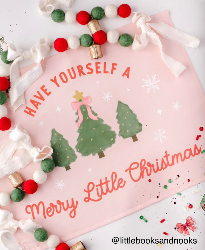 {Pink} Have Yourself a Merry Little Christmas Horizontal Banner