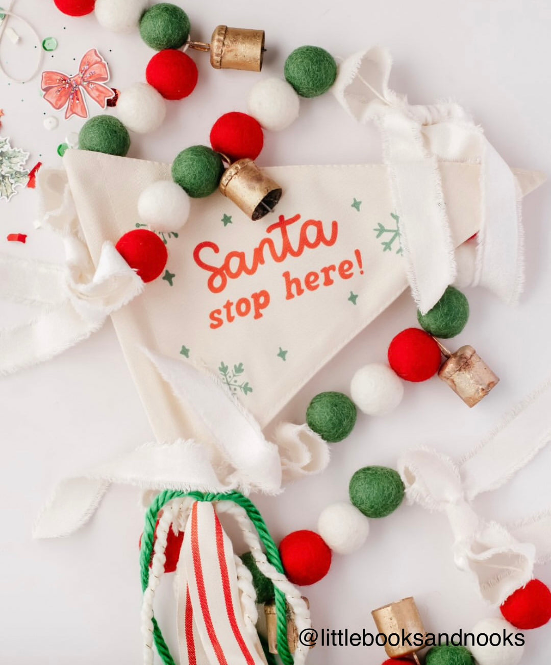 Santa Stop Here Flag