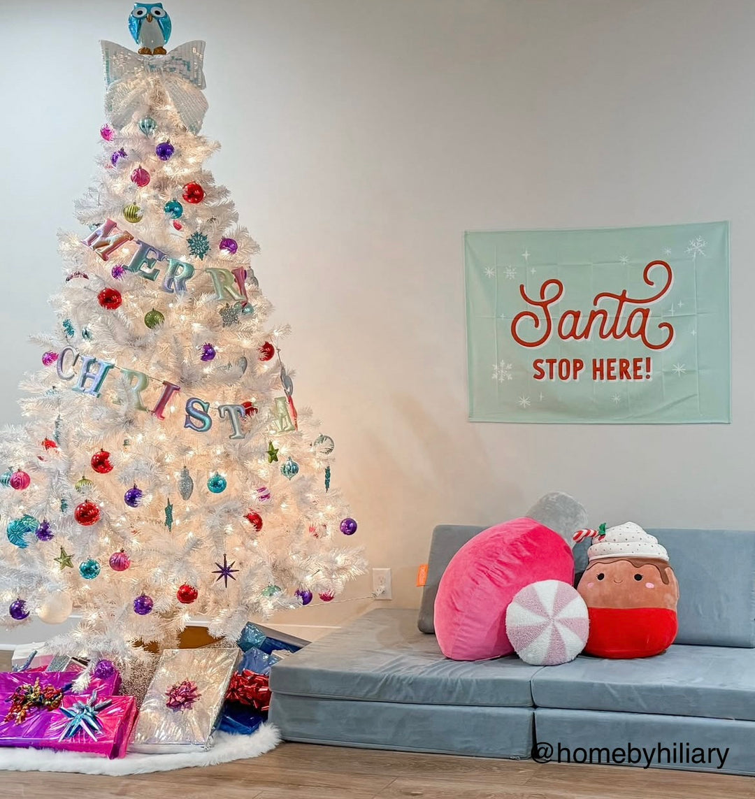 Santa Stop Here Banner