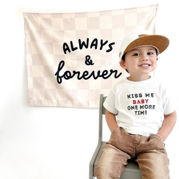 {Beige Check} Always & Forever Banner
