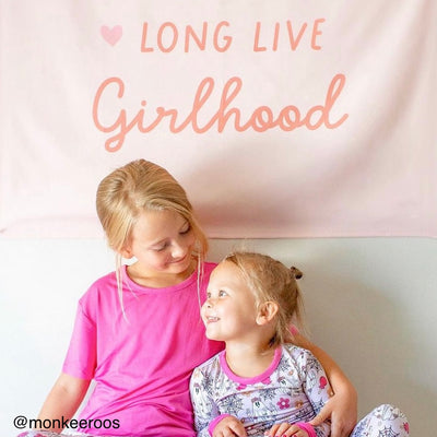 {Petal Pink} Heart Long Live Girlhood Banner