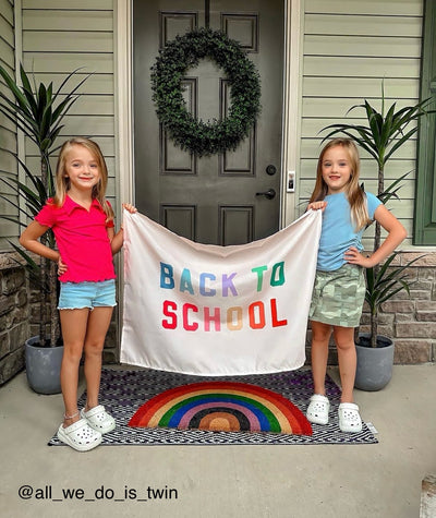 {Rainbow} Back To School Banner