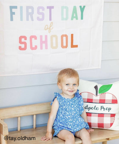 {Rainbow} First Day of School Banner