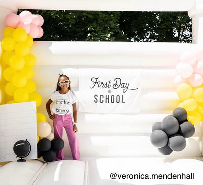 {Black & White} First Day of School Banner