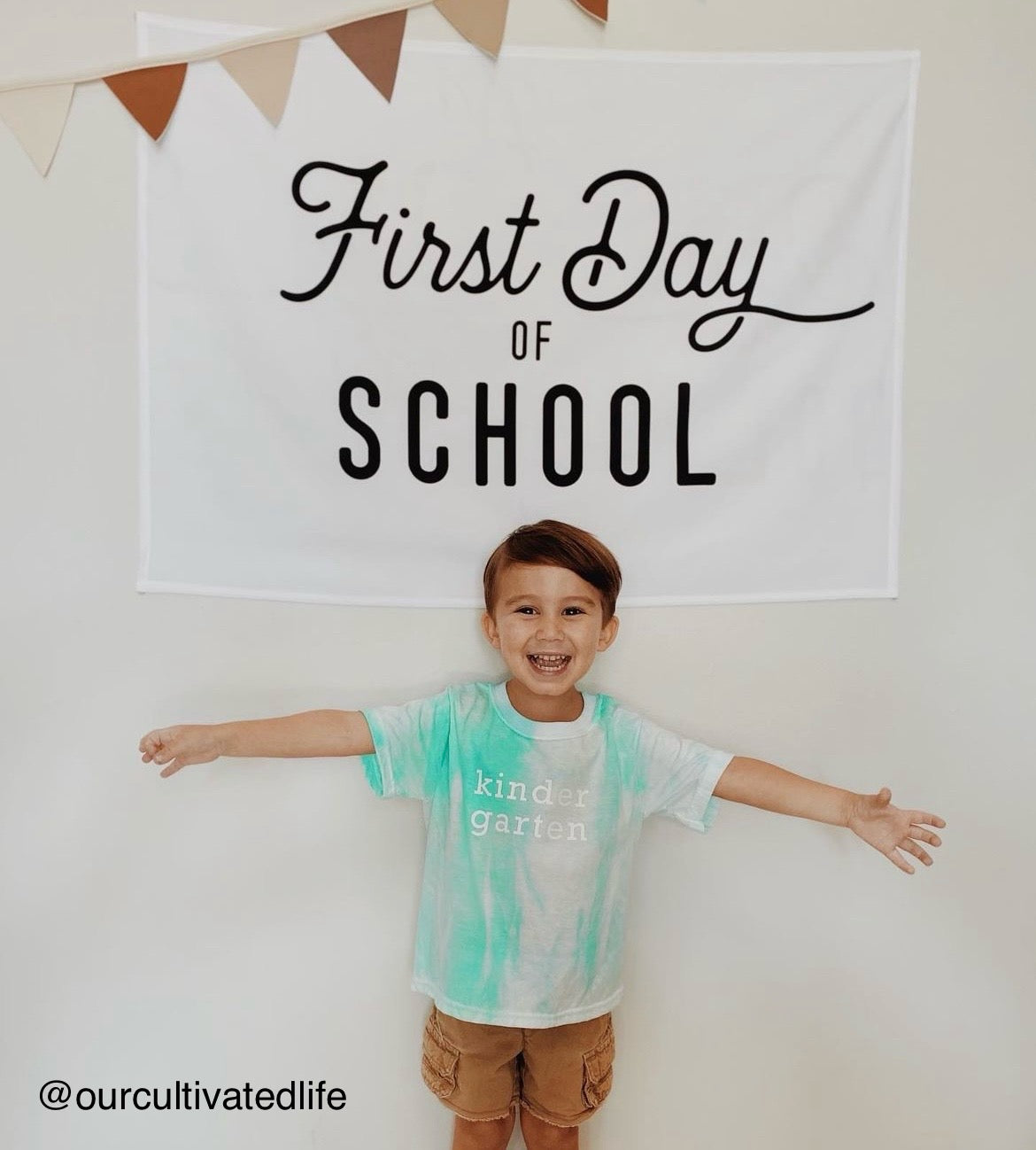 {Black & White} First Day of School Banner