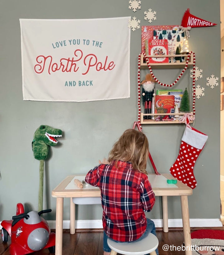 PRE-ORDER: {Green + Red} Love You To The North Pole Banner