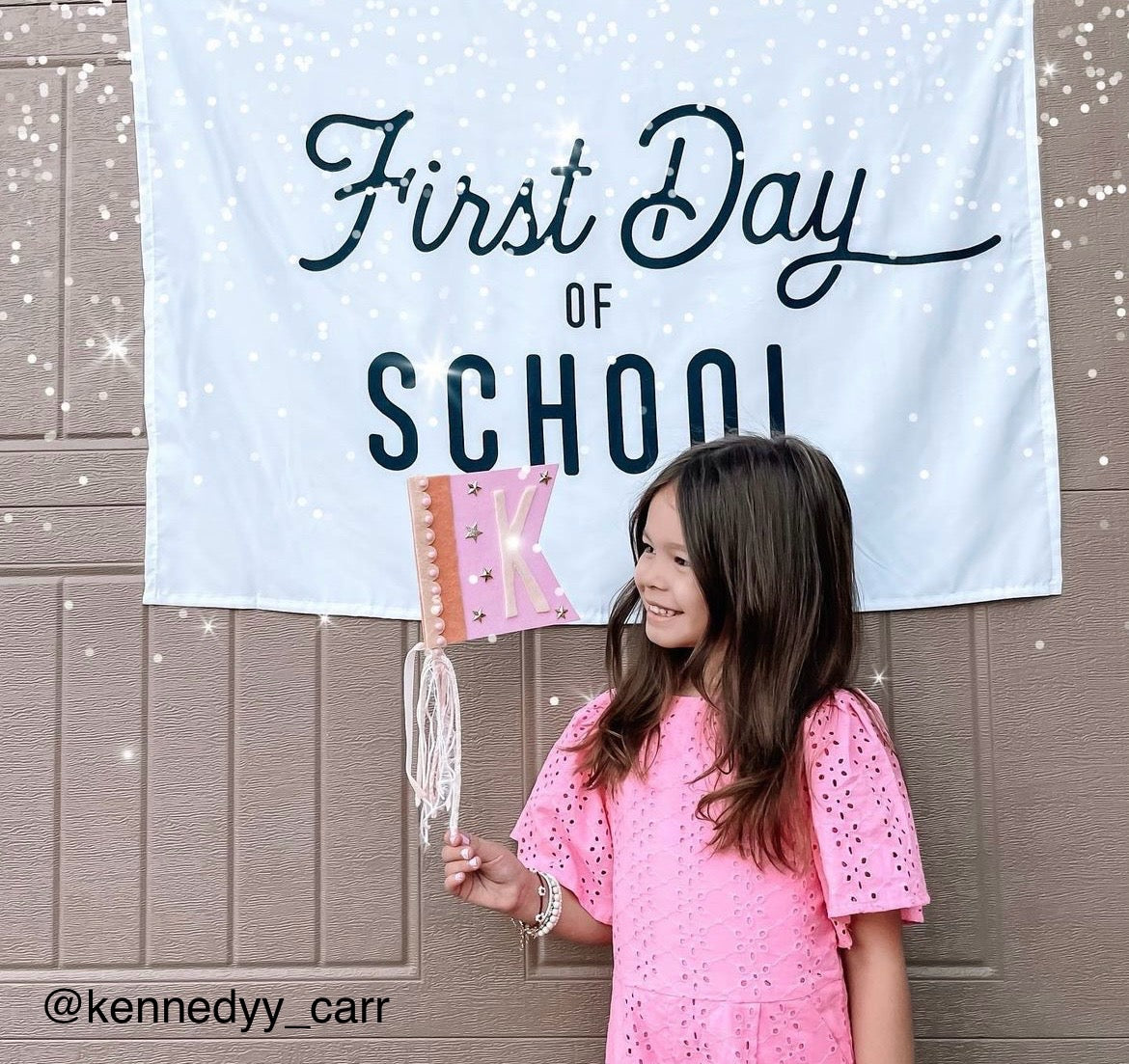 {Black & White} First Day of School Banner