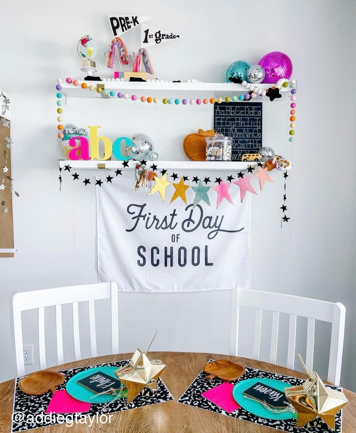 {Black & White} First Day of School Banner