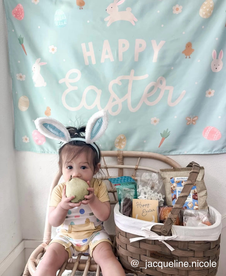 {Blue} Happy Easter Banner
