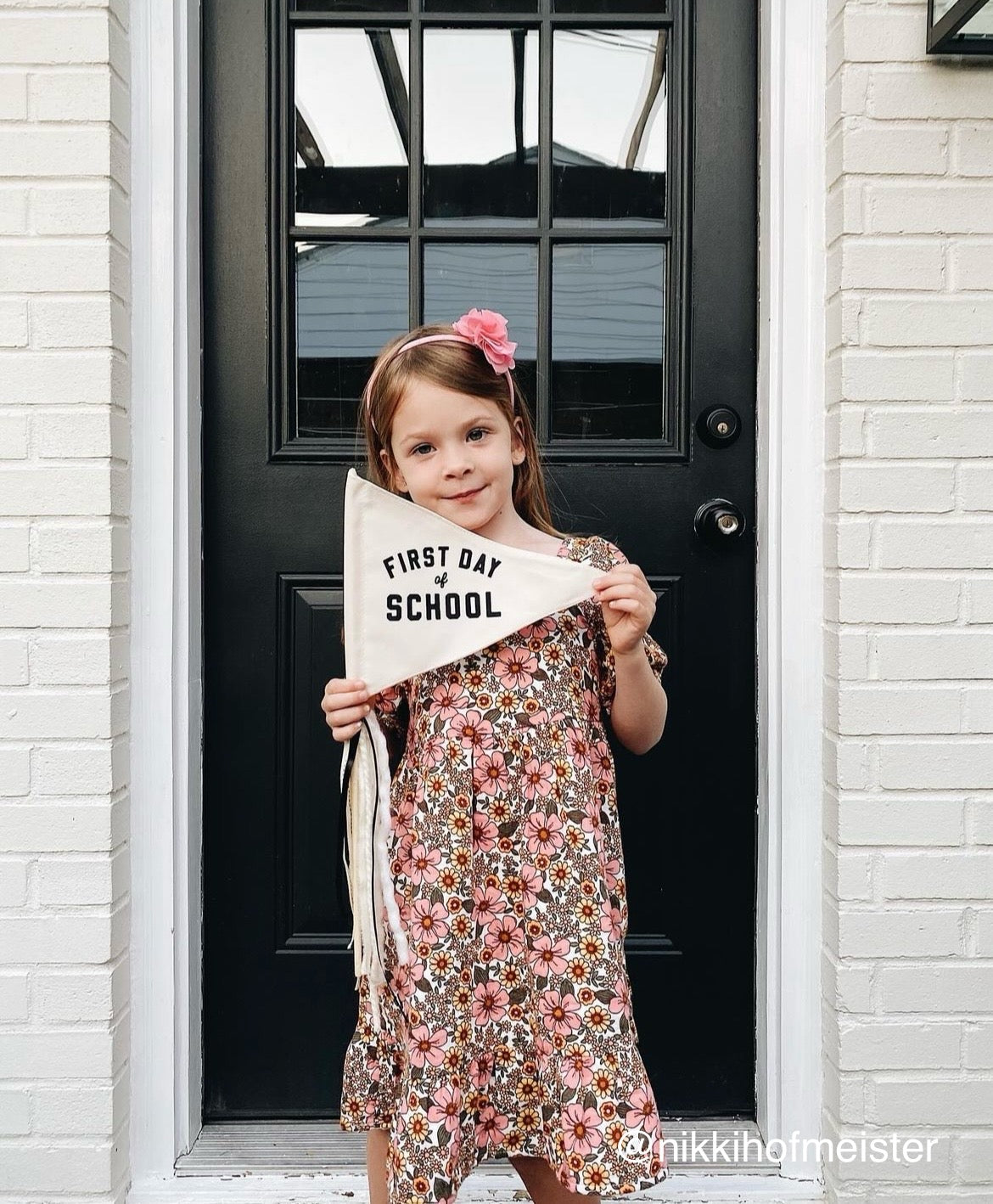 {Black} First Day Individual School Flags - Ready to Ship