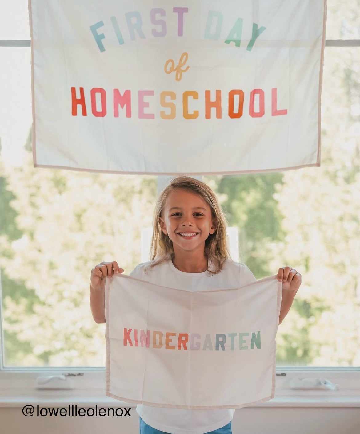 {Rainbow} First Day of Homeschool Banner