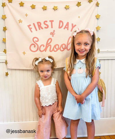 {Pink + Natural} First Day of School Banner