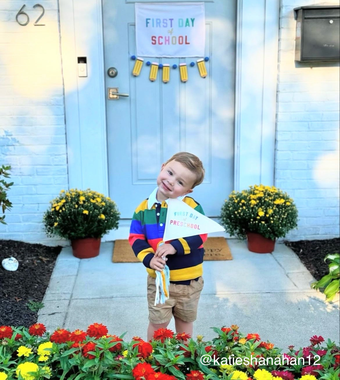 {Rainbow} First Day of School Banner