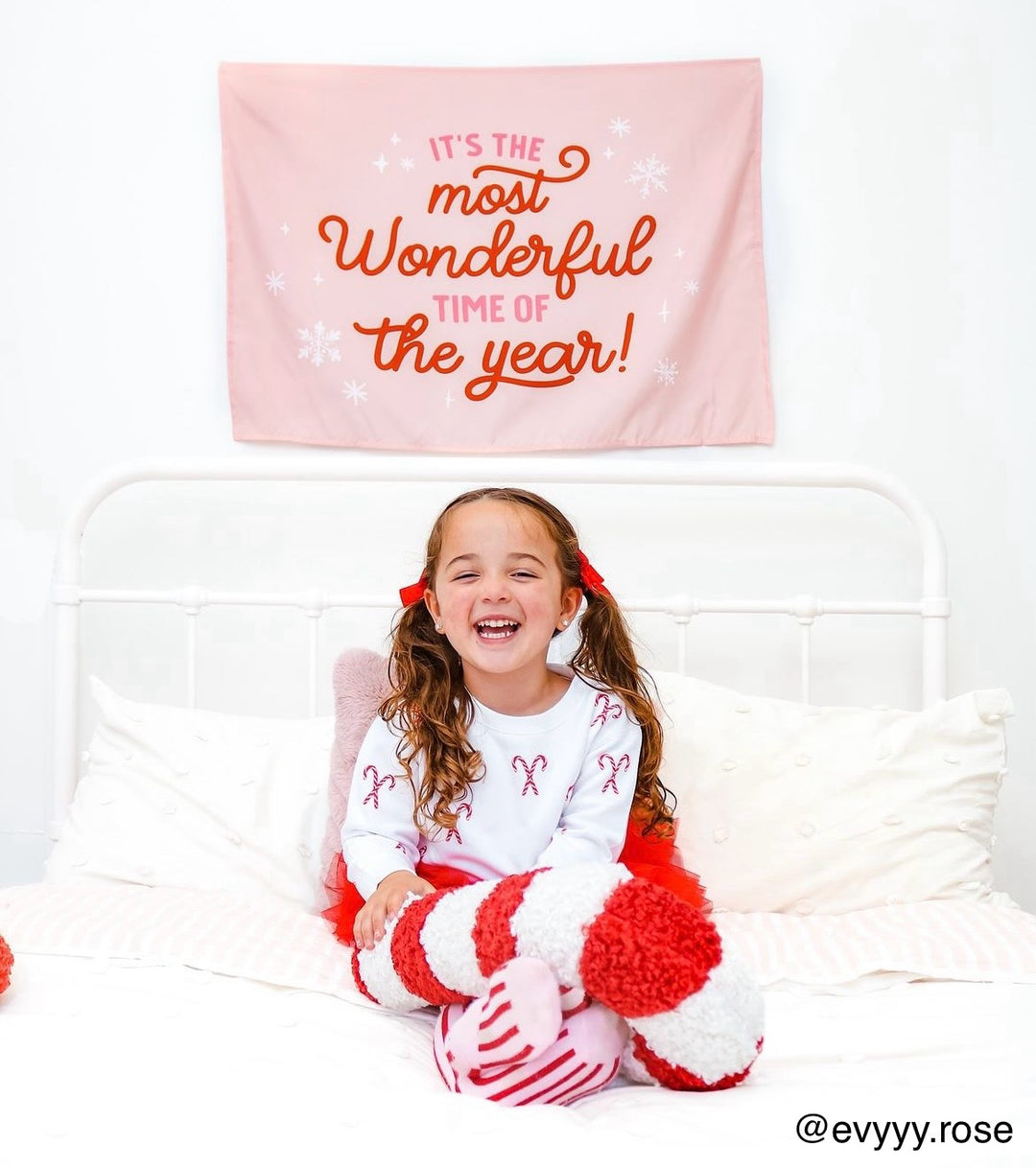 {Red & Pink} It's the Most Wonderful Time of the Year Banner