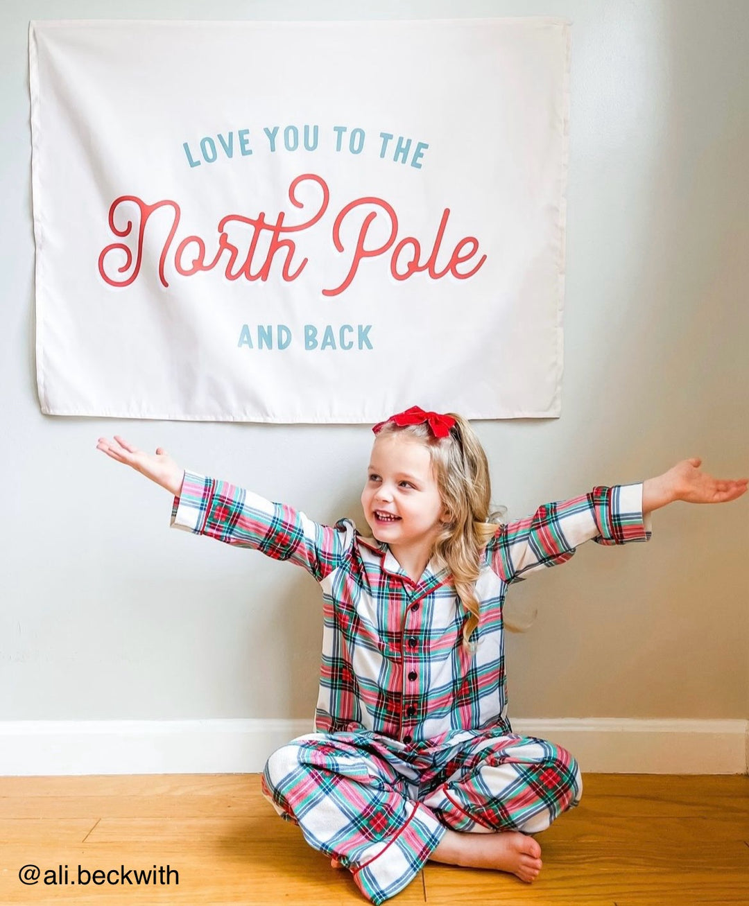 PRE-ORDER: {Green + Red} Love You To The North Pole Banner