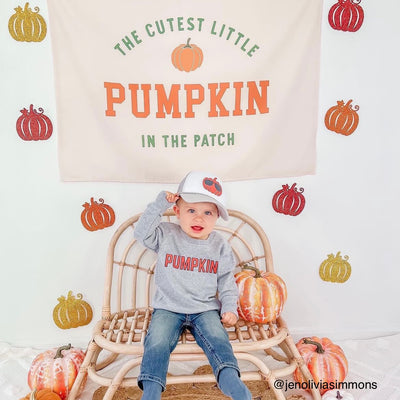 {Natural + Green} Cutest Little Pumpkin In the Patch Banner