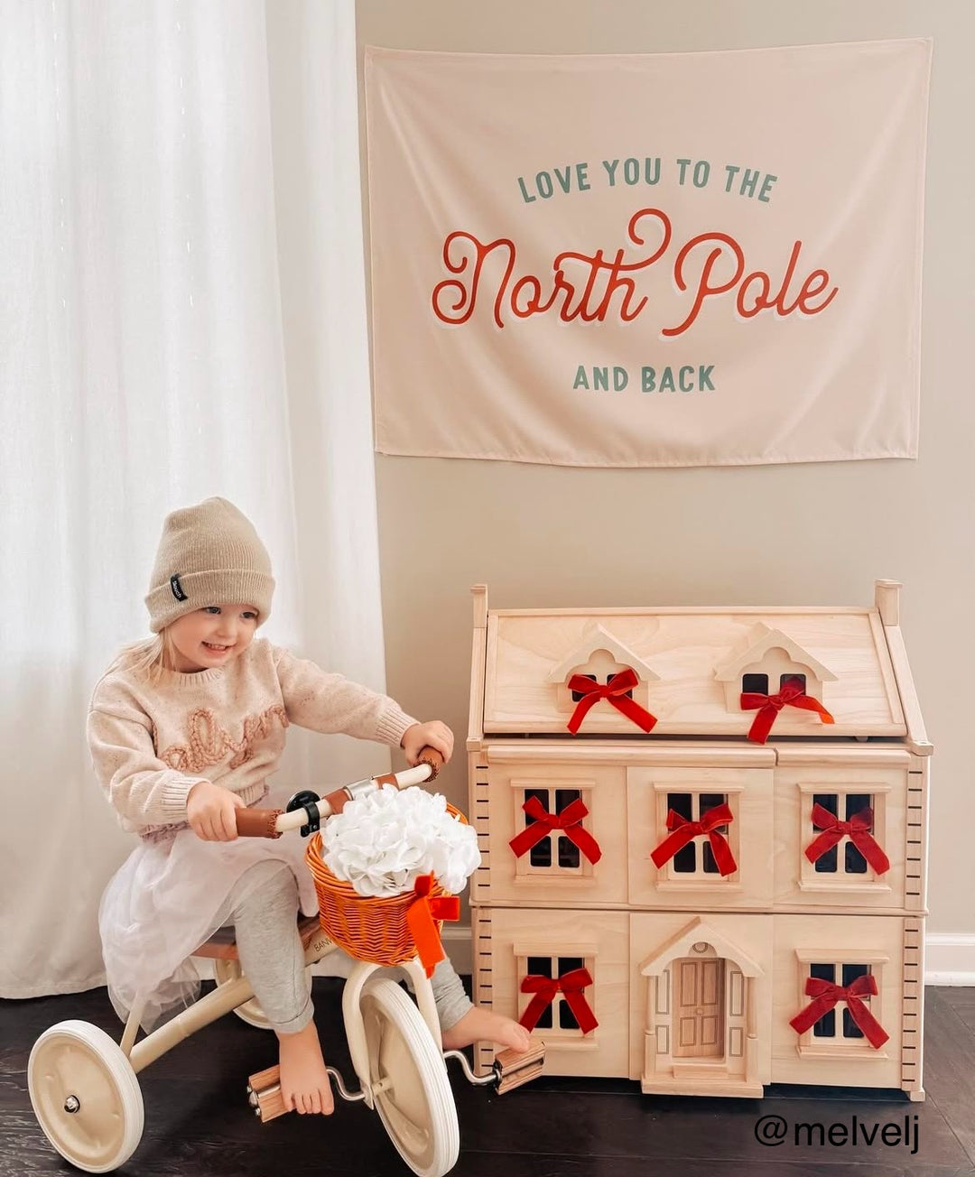 PRE-ORDER: {Green + Red} Love You To The North Pole Banner