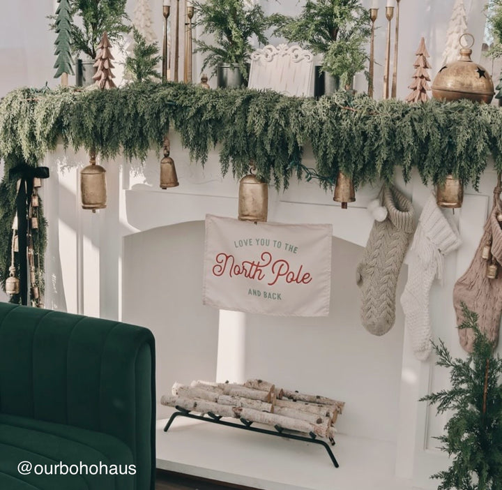 PRE-ORDER: {Green + Red} Love You To The North Pole Banner