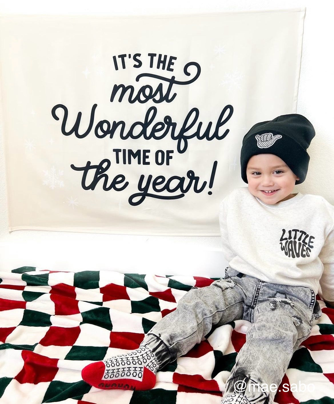 {Natural & Black} It's the Most Wonderful time of the Year Banner