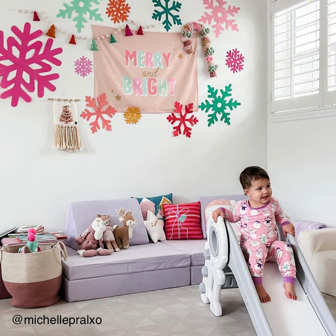 PRE-ORDER: {Pink + Blue} Merry & Bright Banner