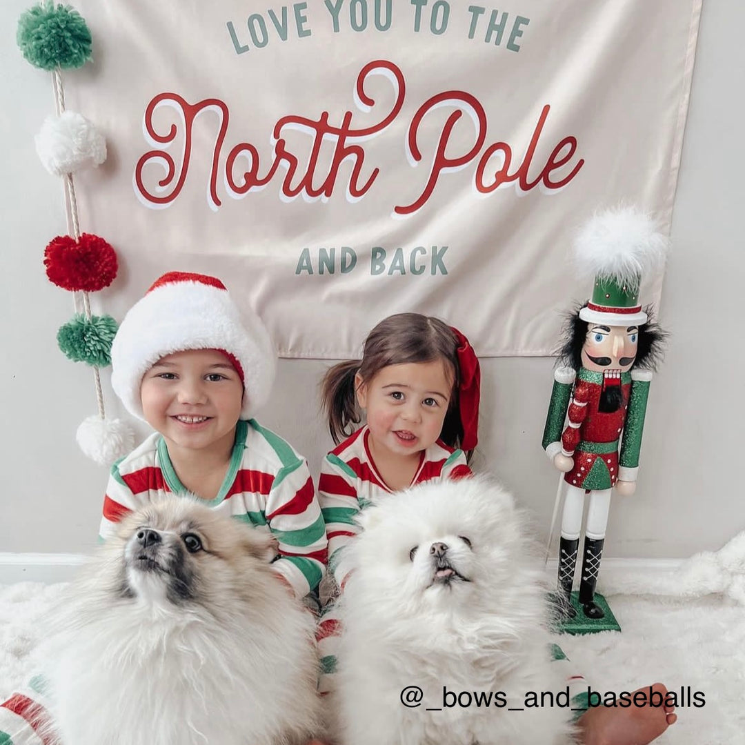 PRE-ORDER: {Green + Red} Love You To The North Pole Banner