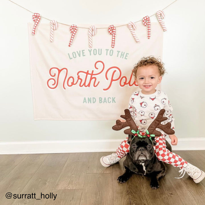 PRE-ORDER: {Green + Red} Love You To The North Pole Banner
