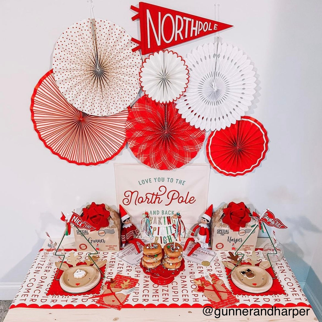 PRE-ORDER: {Green + Red} Love You To The North Pole Banner