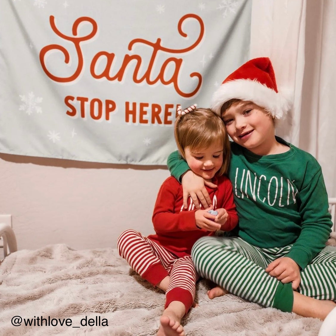 Santa Stop Here Banner