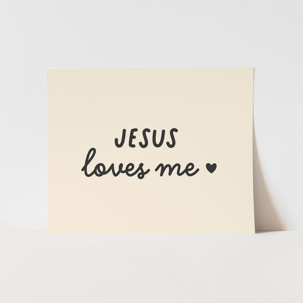 {Black} Jesus Loves Me Art Print