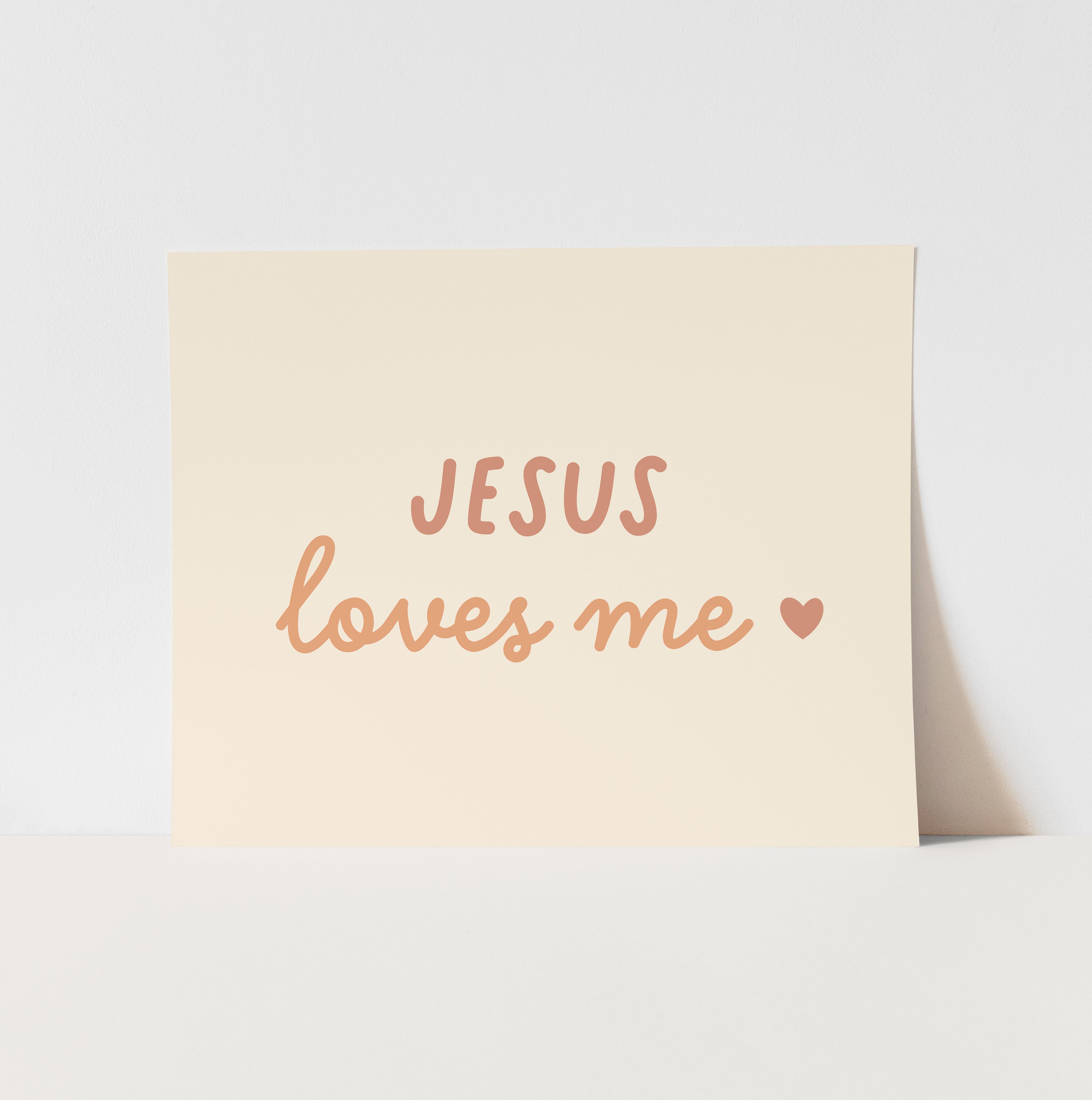 Art Print: {Neutral} Jesus Loves Me – Hunny Prints®