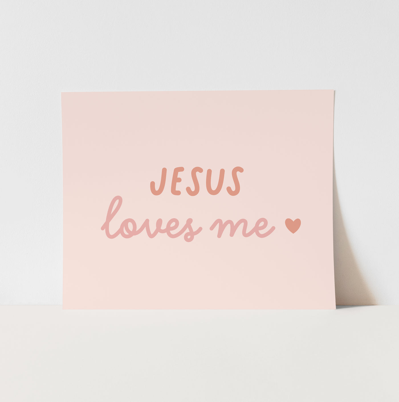 Art Print: {Pink} Jesus Loves Me