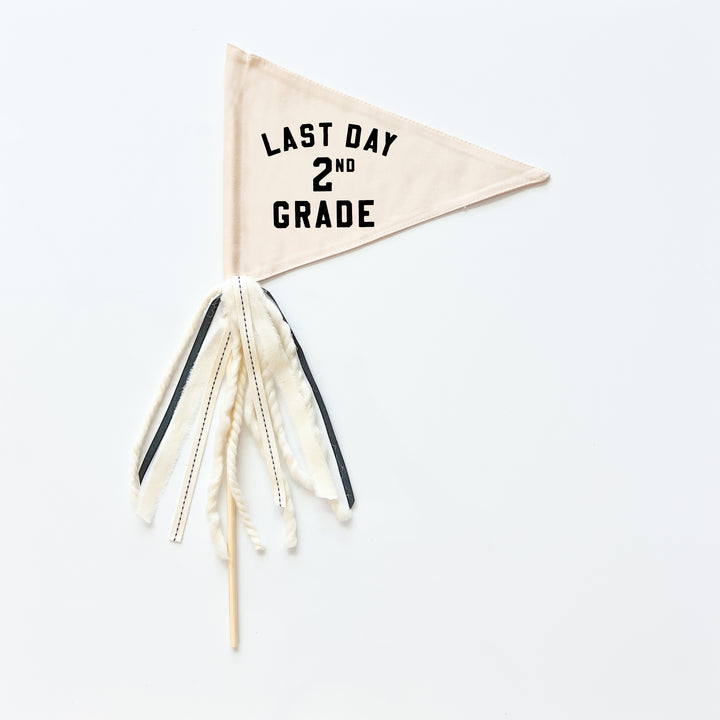 First & Last Day of Second Grade Flags {Black}