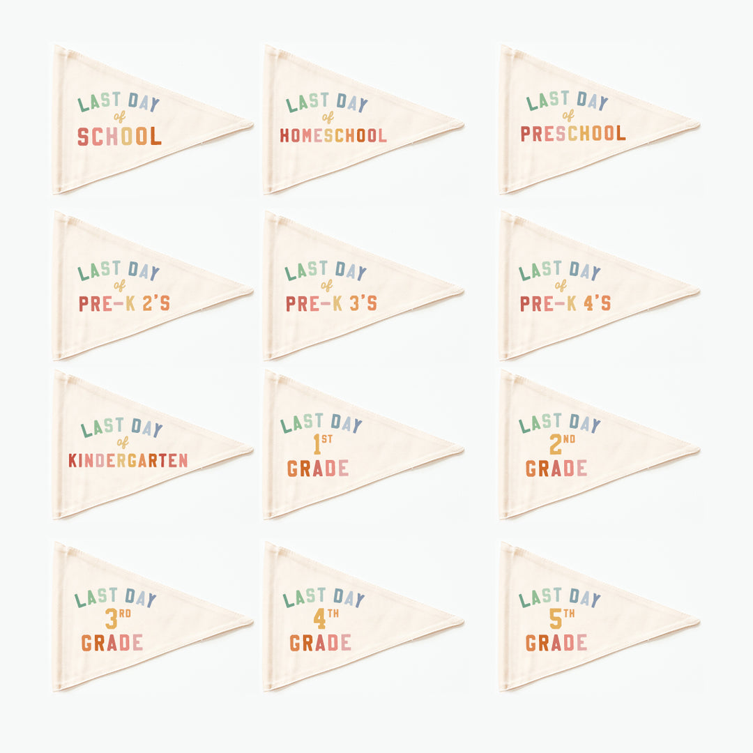 {Rainbow} First & Last Day Flag Sets