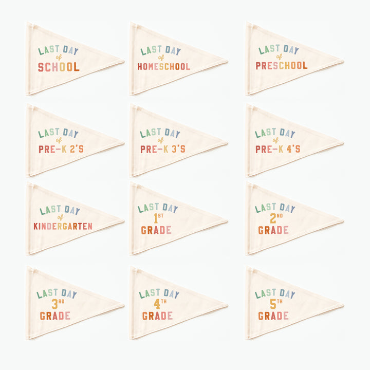 {Rainbow} First & Last Day Flag Sets