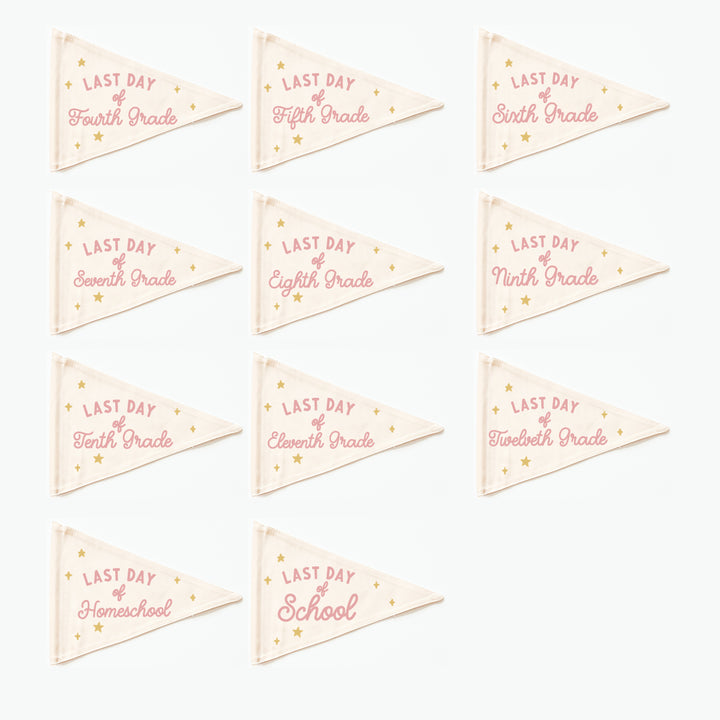 {Pink} Last Day Individual School Flags
