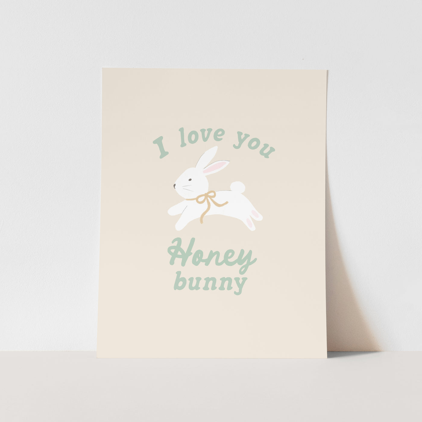 {Neutral} I Love You Honey Bunny Art Print