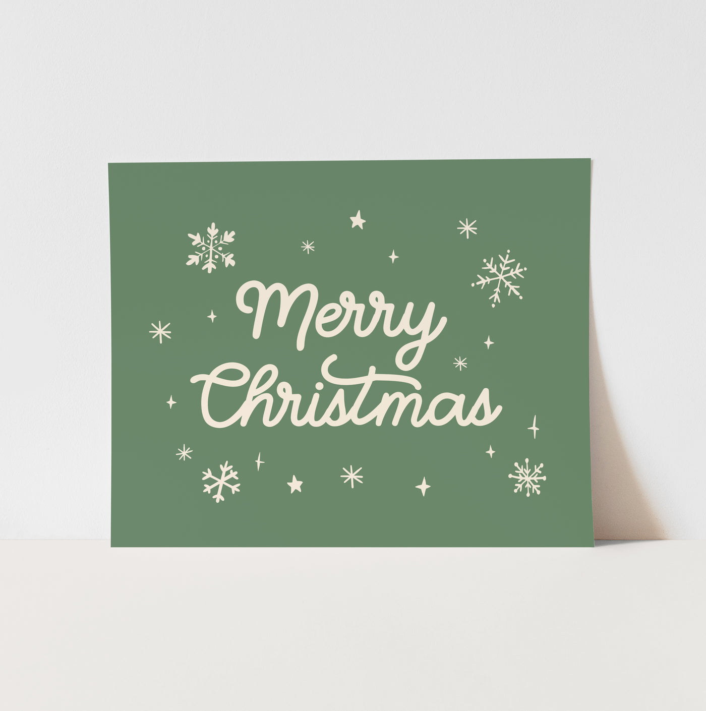 Art Print: {Green} Merry Christmas