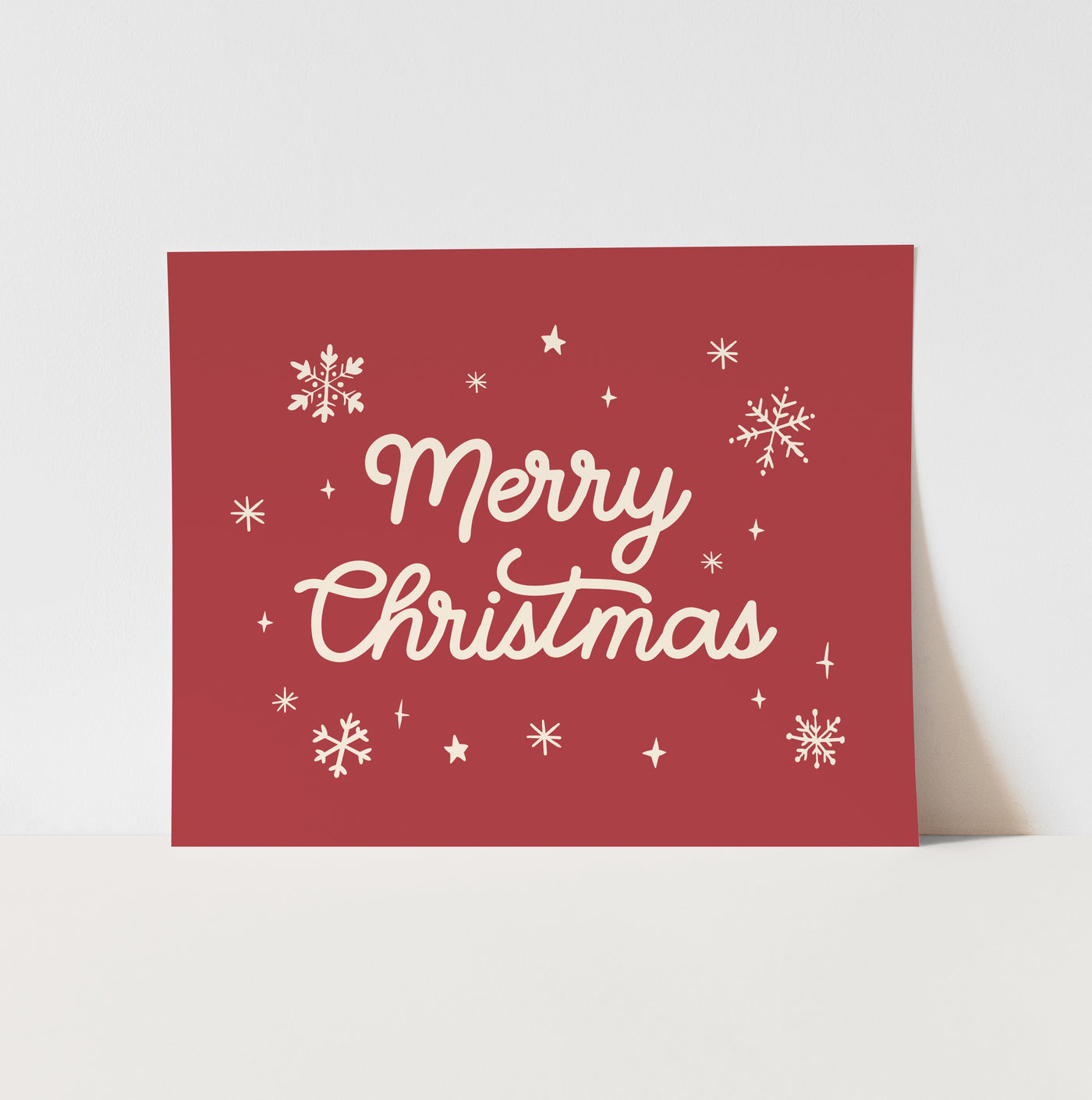 Art Print: {Red} Merry Christmas