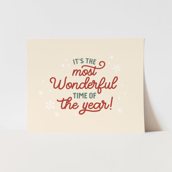 {Traditional} It's the Most Wonderful time of the Year Art Print