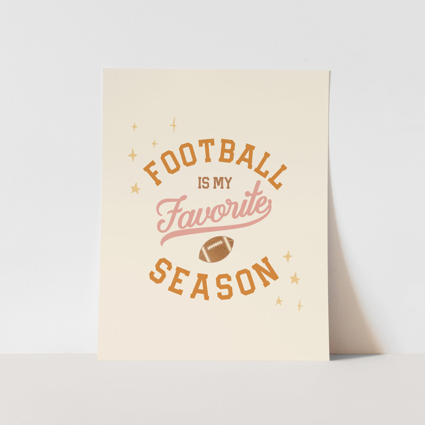 Art Print: {Pink & Orange} Football is My Favorite Season
