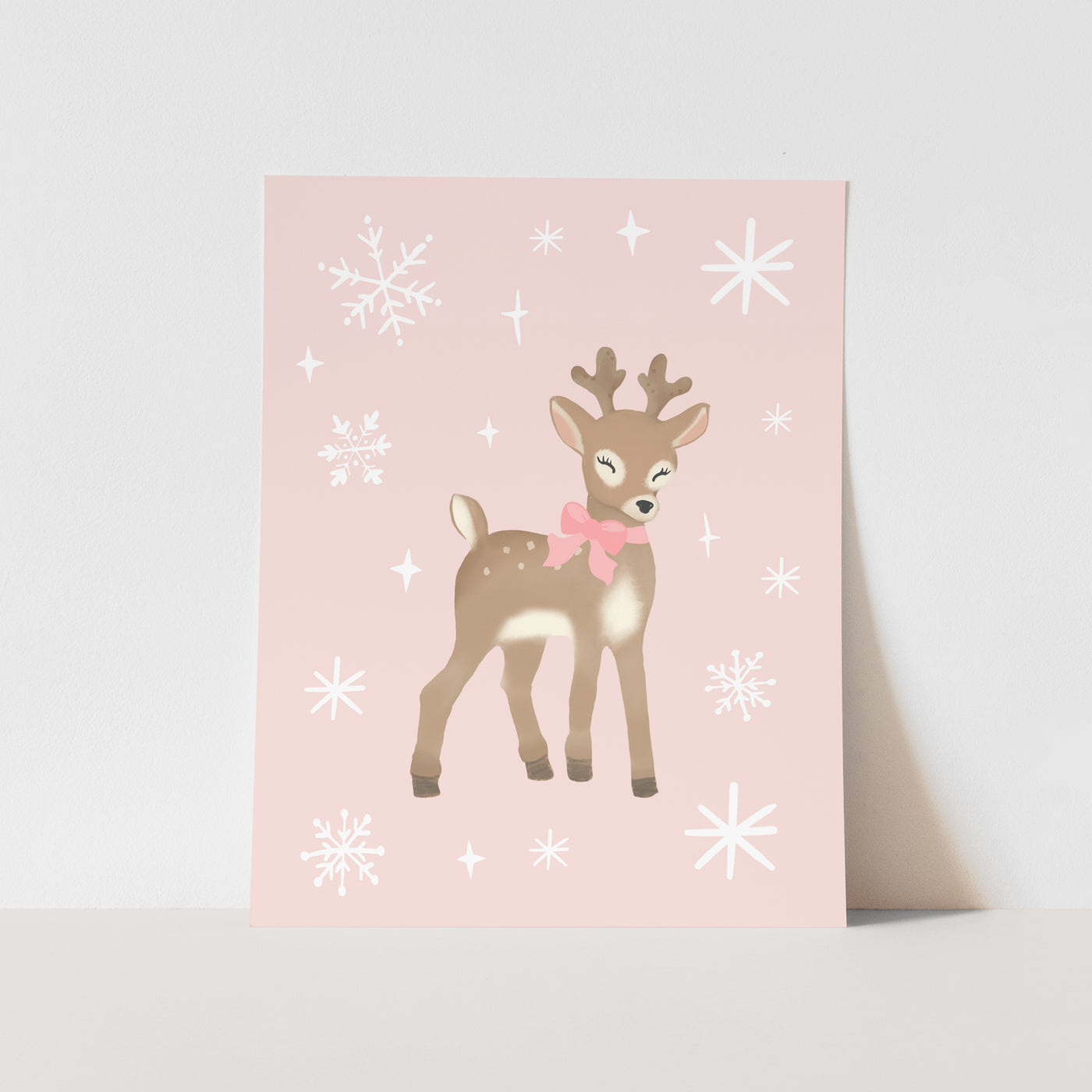 Art Print: {Pink} Reindeer