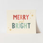 {Red & Green} Merry and Bright Art Print