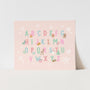 {Pink} Christmas Alphabet Art Print