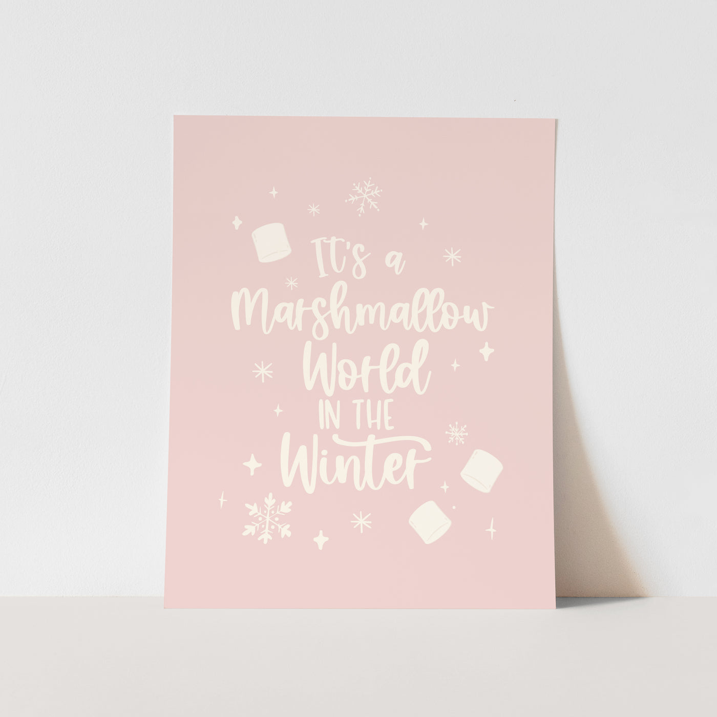 Art Print: {Pink} It's a Marshmallow World