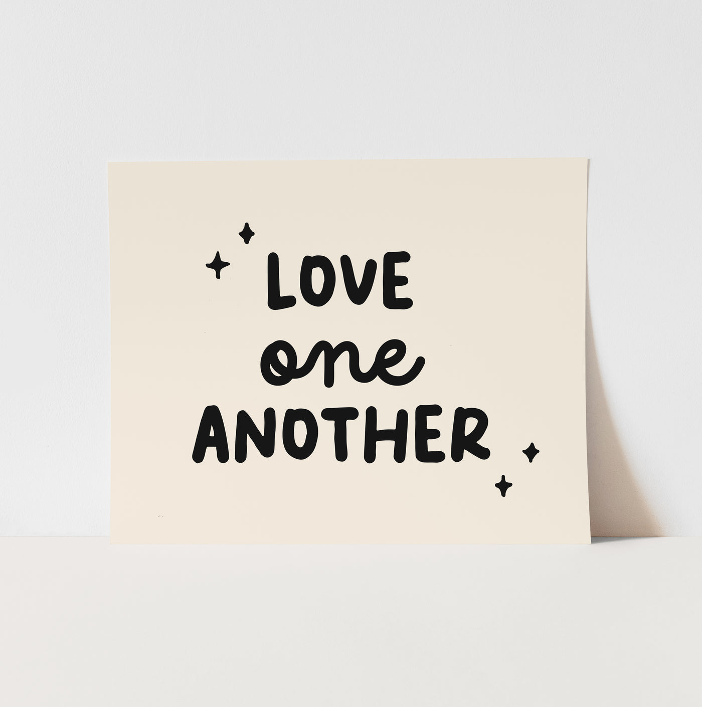 Art Print: {Natural & Black} Love One Another